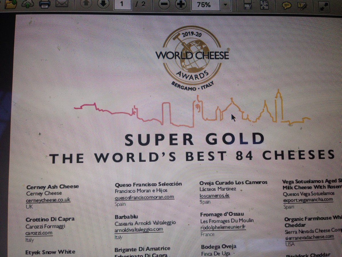 <a href="/CerneyCheese/">CerneyCheese</a> #WorldCheeseAwards 
Cerney Ash cheese wins supergold for 3rd time!! A might champion... truly artisan made by hand in on a tiny cotswold farm gff.co.uk/wp-content/upl…