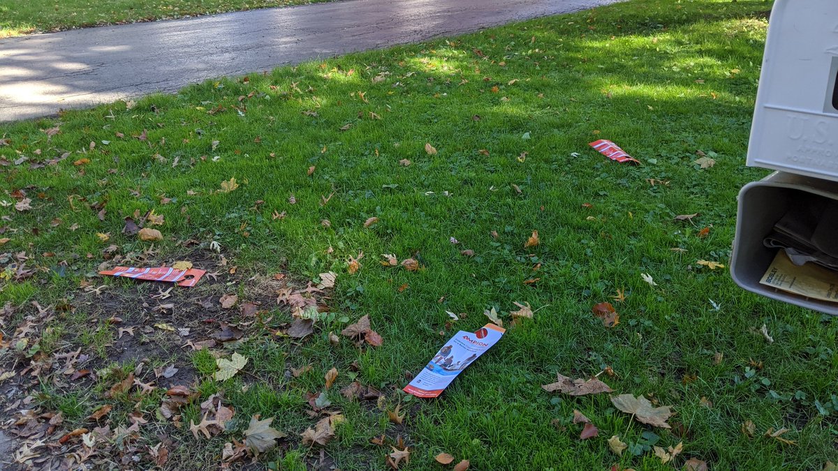 BVulaj's tweet photo. @AmpionSystems maybe if you want people to sign up for your service don't #litter our neighborhood? https://t.co/qjEaX2K3pW