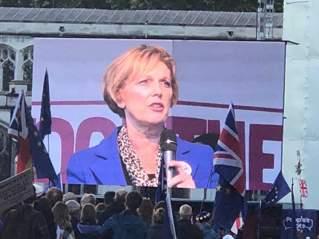 Anna_Soubry's tweet photo. Everyone is weary of #Brexit &amp; wanting certainty - but the way to end the impasse in Parliament is to get it back to the people for a confirmatory referendum. Long way to go yet &amp; we must battle on! Thank you to everyone who marched for @peoplesvote_uk today. https://t.co/ICnJRTYVMx