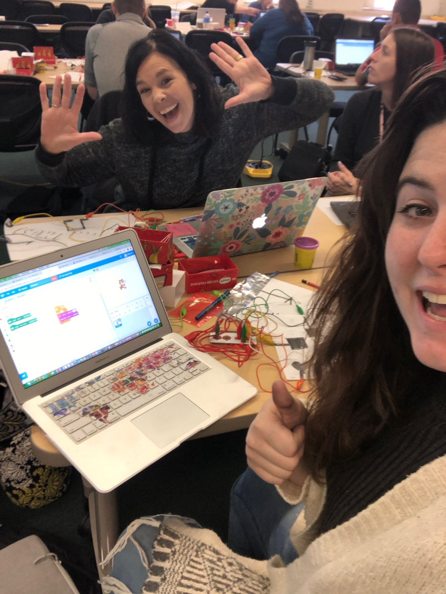 hutzelGPES's tweet photo. Makey Makey training left me feeling inspired and ready to incorporate ideas into my lessons. 💡 @appalachiaIU8 https://t.co/b1otU0JjnX