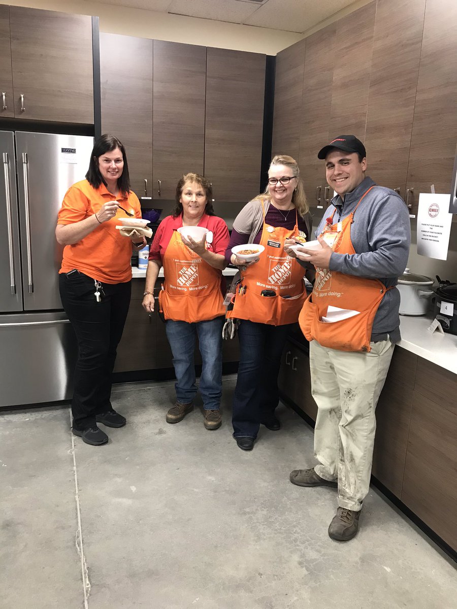 Enjoying our Chili Cook Off@1103thd! We even had a visitor from another store take part in the voting!