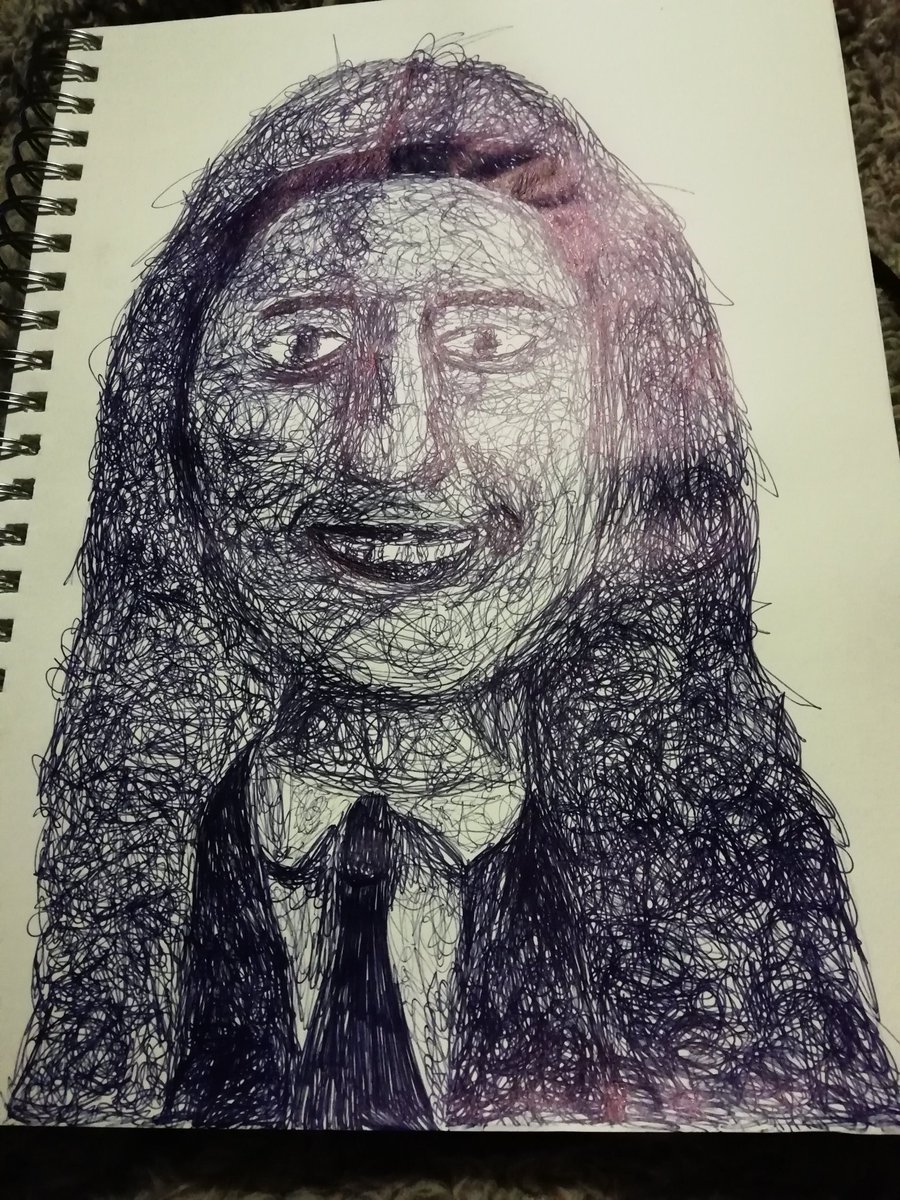 Rhisart1's tweet photo. Scribble drawing of my friend https://t.co/RjBtKbW88b