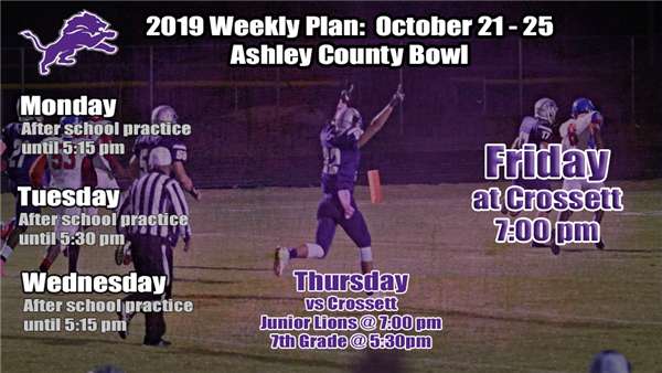 hsdlionsfball's tweet photo. It's October. The weather is perfect for football. So, it must be time for the Ashley County Bowl! We can't wait to see the stands packed as the Lions travel to Crossett to take on the Eagles for 1st place in the conference! Go Lions! #ptw #weB4me  https://t.co/2Od9UqatDx https://t.co/Q1FfeEIhft