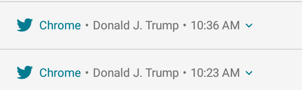 Destiny22Ginger's tweet photo. @mmpadellan #ThePresidentIsACrybaby 

Trying to rule the world via Twitter
Timestamps PST today
528 am
529
530
533
727
813
817
824
835
901
903
909
1002
1005
1006
1006
1008
1008
1009
1009
1021
1023
1036
1117

It's 11:18 am right now.
He's been hyper tweeting for the last 6 hours https://t.co/Ebw9vAO6gL