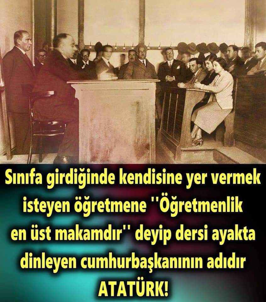 Atam demiş fazla söze gerek yok. 
#YeniYıla60BinÖğretmen