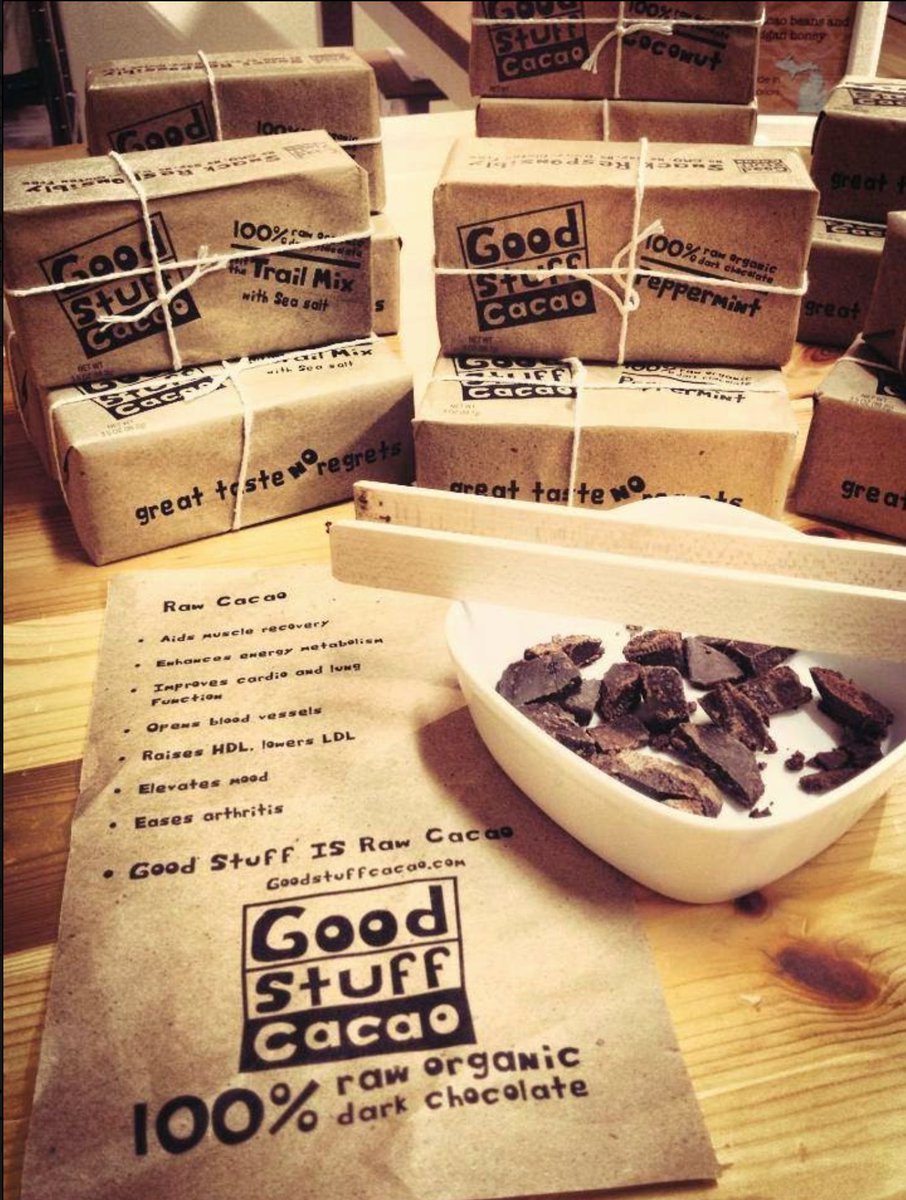 Happing Now!  Good Stuff Cacao - Raw, organic dark #chocolate with only two ingredients: cacao and honey. 

1099 North Country Road, #Stony Brook New York

#GoodStuff #cacao #rawcacao #chocoalatetasting #organicchocolate #chocology