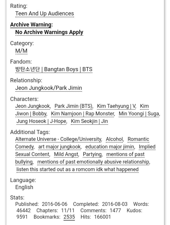 The Bet by jonghyunlisterineCollege AUJikookSlowburn: bets to friends to lovers! Pure friendships! Seriously one of the best college AU out there.I love jungkook's character here so realistic and disastrous. Protect jimin at all cost istg https://archiveofourown.org/works/7110169/chapters/16152046
