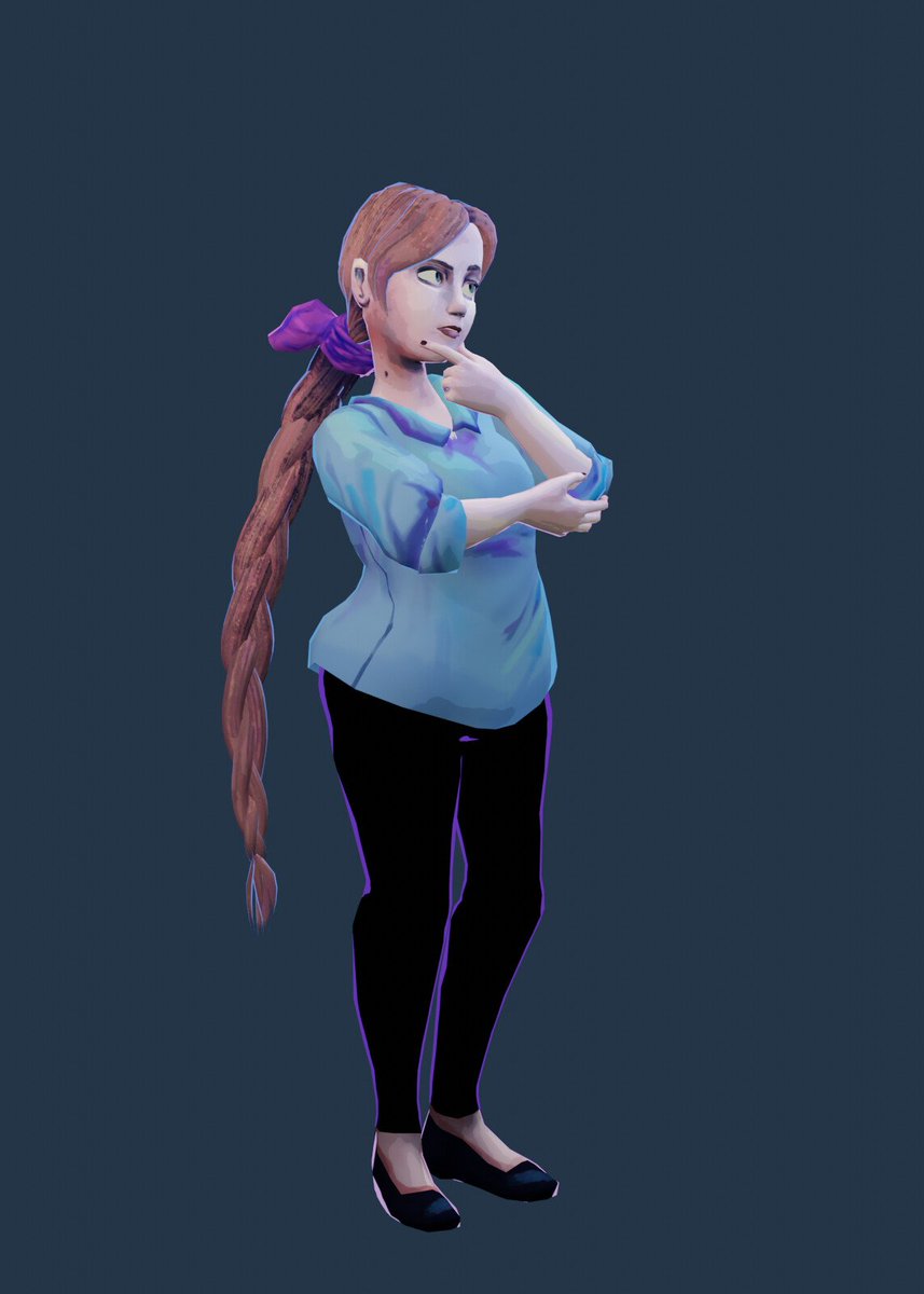 Tulie3D's tweet image. I finished making a stylized 3D rig version of myself, which I hope to use for my own video
#3dart #bnpr #blendercharacter projects http...