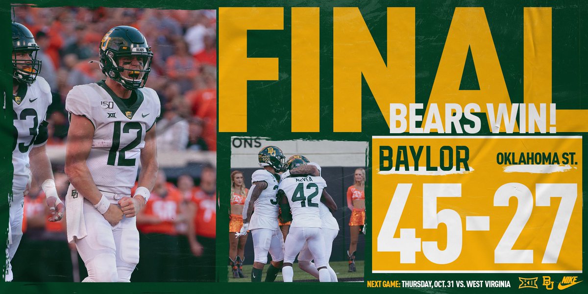 BUFootball's tweet image. 7-0. 

#SicEm