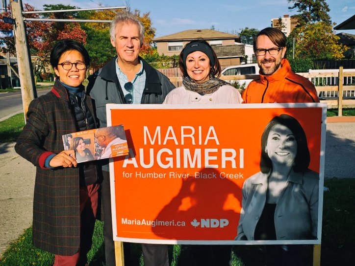 Big thanks to <a href="/kristynwongtam/">Kristyn Wong-Tam 🇨🇦</a> <a href="/DavidSoknacki/">David Soknacki</a> and <a href="/RakocevicT/">Tom Rakocevic</a> for hitting the campaign trail with me today! #finalstretch #NDP #HRBC #cdnpoli #elxn43