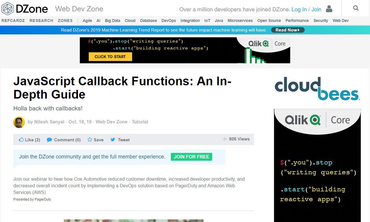 Devcide1's tweet image. JavaScript Callback Functions: An In-Depth Guide
#getmessage #argument #callbackfunction #javascript #functions #development
via @DZone
☛ amp.gs/qlSu