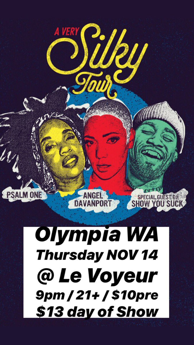 PsalmOne's tweet photo. Get tickets to my upcoming show in Olympia, WA on THURS NOV 14 ✨

w/ @youngnsilky 
@ShowYouSuck 
#Guayaba + #ShadyB 

🔥🎫 https://t.co/5RS9wNlKaC https://t.co/8iimJrl8uV