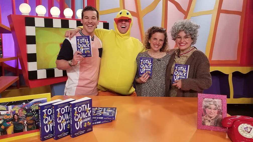 9GoKids's tweet photo. This morning on #9KidsWB we have the amazing Sally Rippin and @AdrianBeckBooks in to talk about Total Quack Up Again. It’s going to be a quacker of a morning and it’s all on @9GoKids! https://t.co/P319emHycg