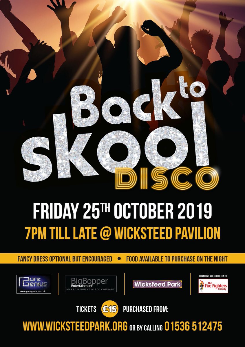 WicksteedPav's tweet photo. Next Friday Night .... We go Back To Skool with @pure_genius and @BigBopperEnts .... Still tickets available from the box office .... 01536512474 or https://t.co/mI2o1VgkOe #party #livenight #disco #kettering #northants #wicksteedpark https://t.co/SGSRLn3Uqa