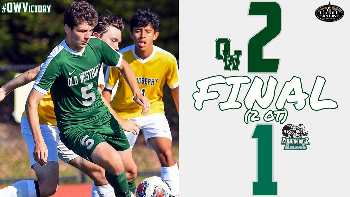 OW_Panthers's tweet photo. Men's ⚽ Final (2 OT): @SUNYOldWestbury 2, @FarmStateRams 1 l https://t.co/zYtENZlrVx
🔥OW TOP PERFORMERS🔥
M. DaSilva: scored game-tying goal (65')
M. Gilligan (pictured): scored golden goal (104'- third-career GWG)
J. Perciballi (5-9-1): 6 saves
#OWVictory #OWvsFSC #OWmade https://t.co/qiY2vqxSvz