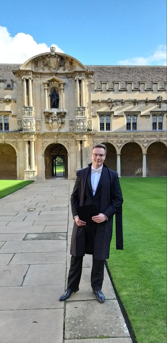 Just matriculated @UniofOxford. Looking forward to 4 years of DPhil studies with @OxICFM and @HLAGroupOx.