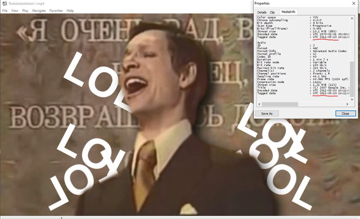 And I was stuck for quite a long time, until I began digging my old files for my previous projects, which included some copies made from the original uploads. While some copies failed to contain them, some retained metadata regarding when they were first rendered for YouTube
