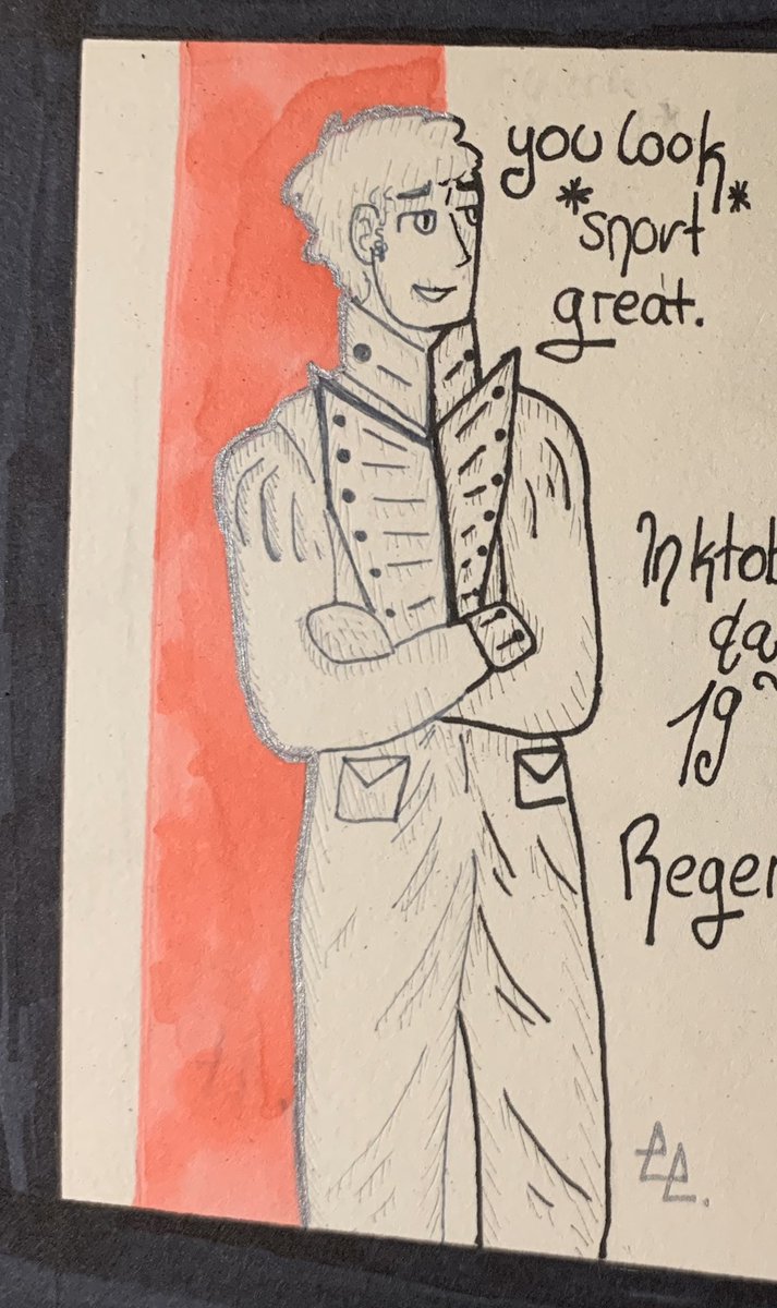 Marvellous666's tweet photo. #ineffableinktober day 19: Regency
Crowley your outfit doesn’t look any better 😏

#ineffableinktoberday19 #inktober #inktober2019 #inktoberday19 #ineffablehusbands #crowley #aziraphale  #fanart #myart https://t.co/4x0K7RW9Z6