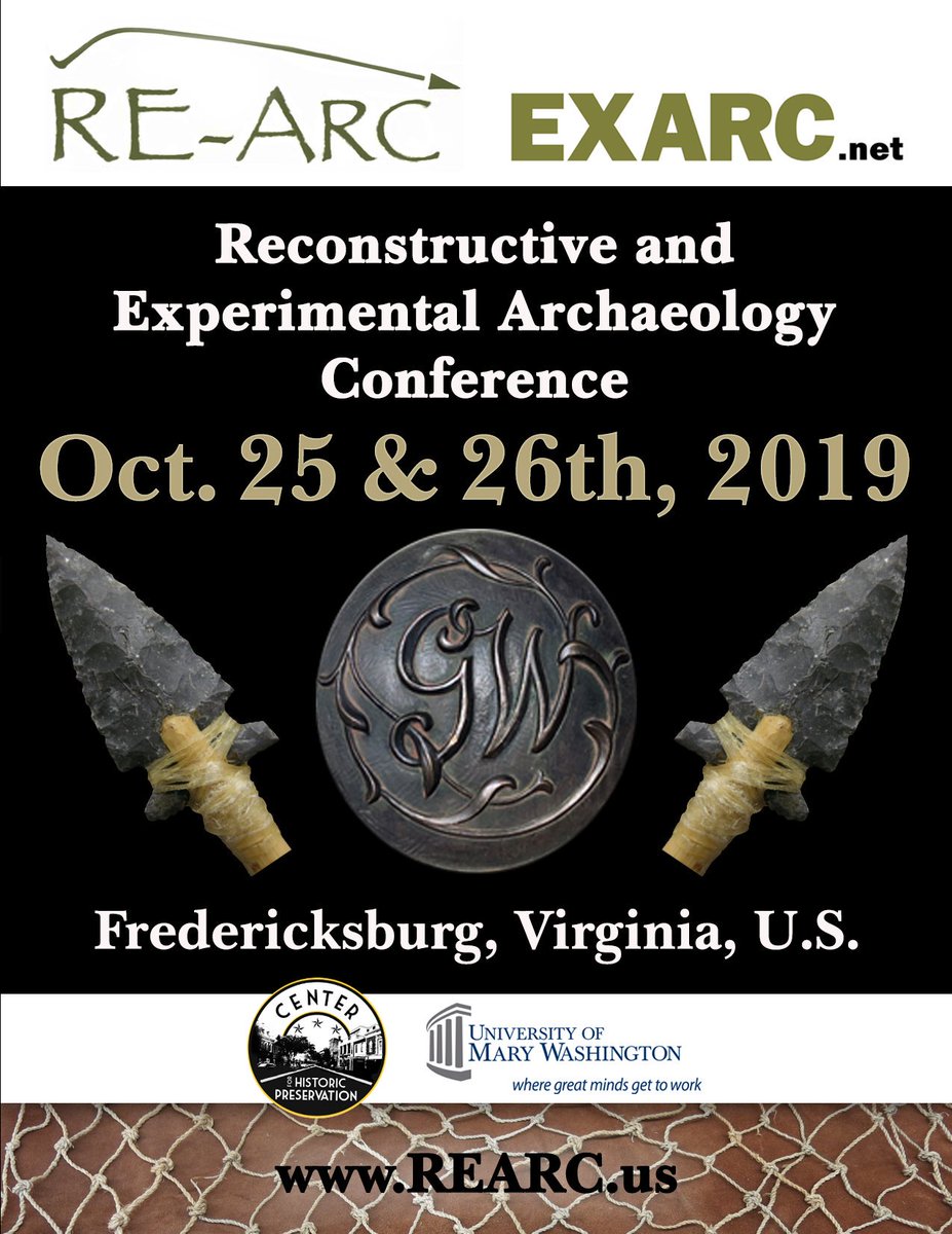 We are excited about the upcoming Reconstructive and Experimental Archaeology Conference that we are co-hosting with Ferry Farm. Friday presentations will be on campus and hands-on demonstrations will be at Ferry Farm on Saturday. #experimentalarchaeology
exarc.net/meetings/rearc