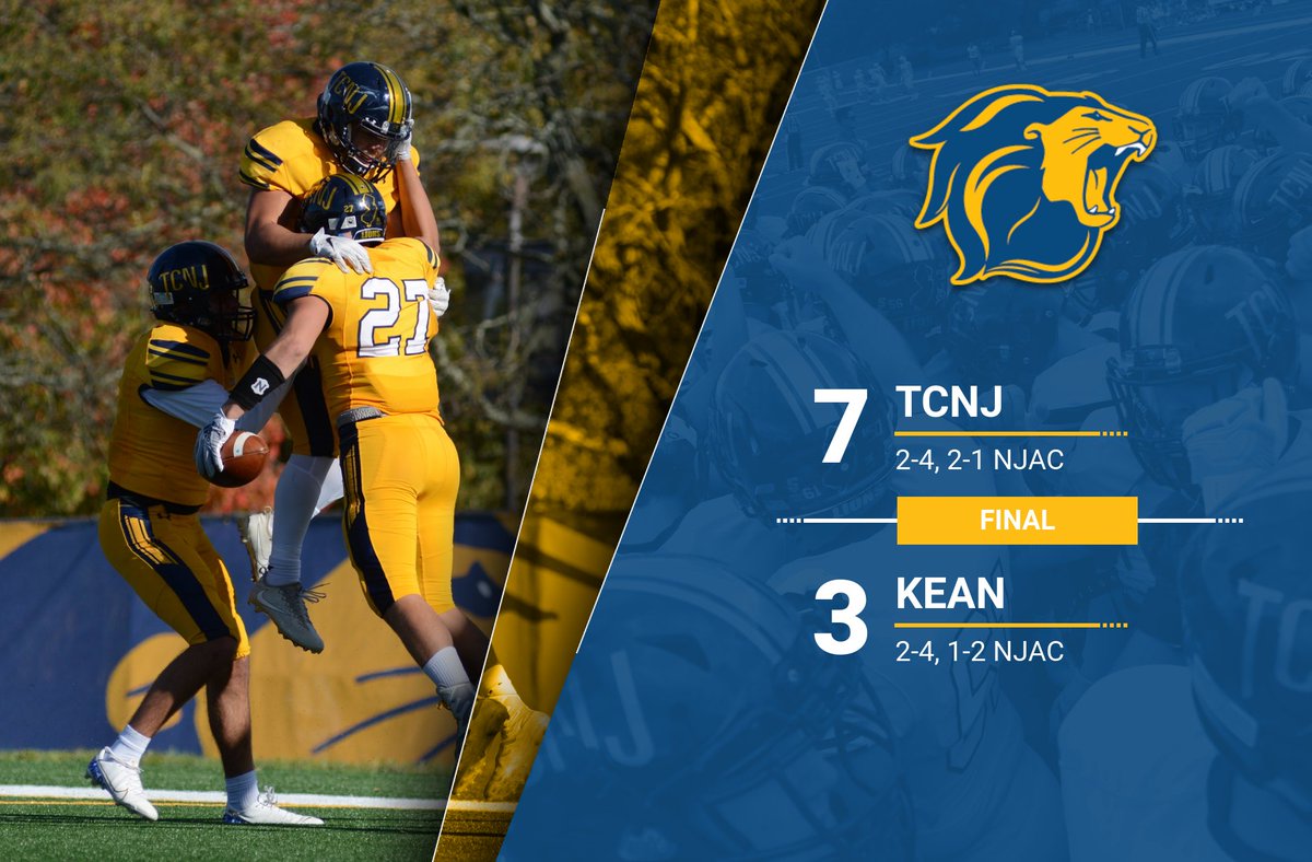 Ballgame! Football grinds out a big homecoming win. The TCNJ defense put forth a goal line stand at the end of the game to seal the victory. #TCNJ #LionPride <a href="/TCNJfootball/">TCNJ Football</a>