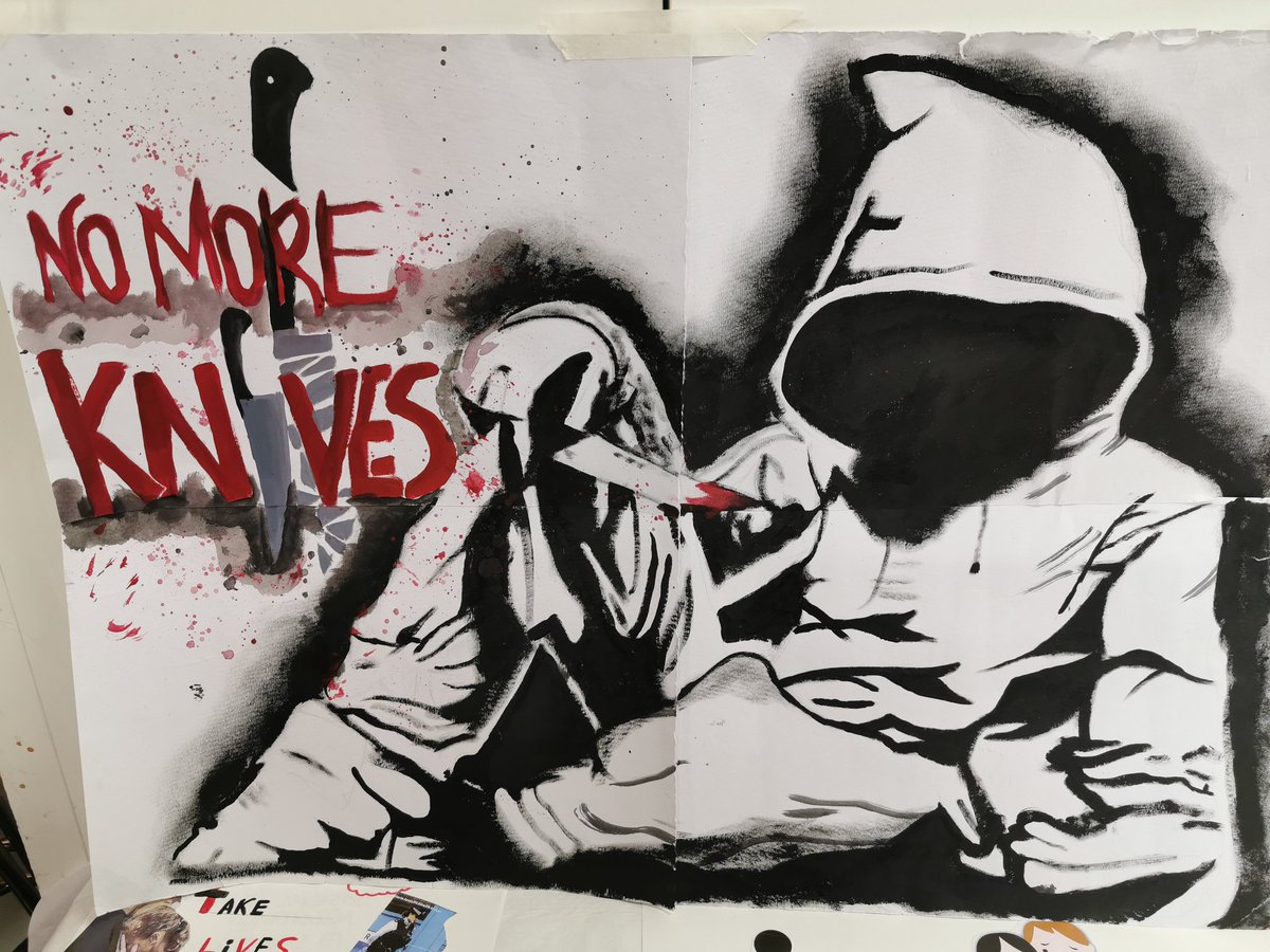 And so part 2 of today was going to the art exhibition for the #RealKnivesRealLives finale. Some excellent art work with a positive message on a life threatening issue.
#youthofwalsall
#youthvoice
#walsallart