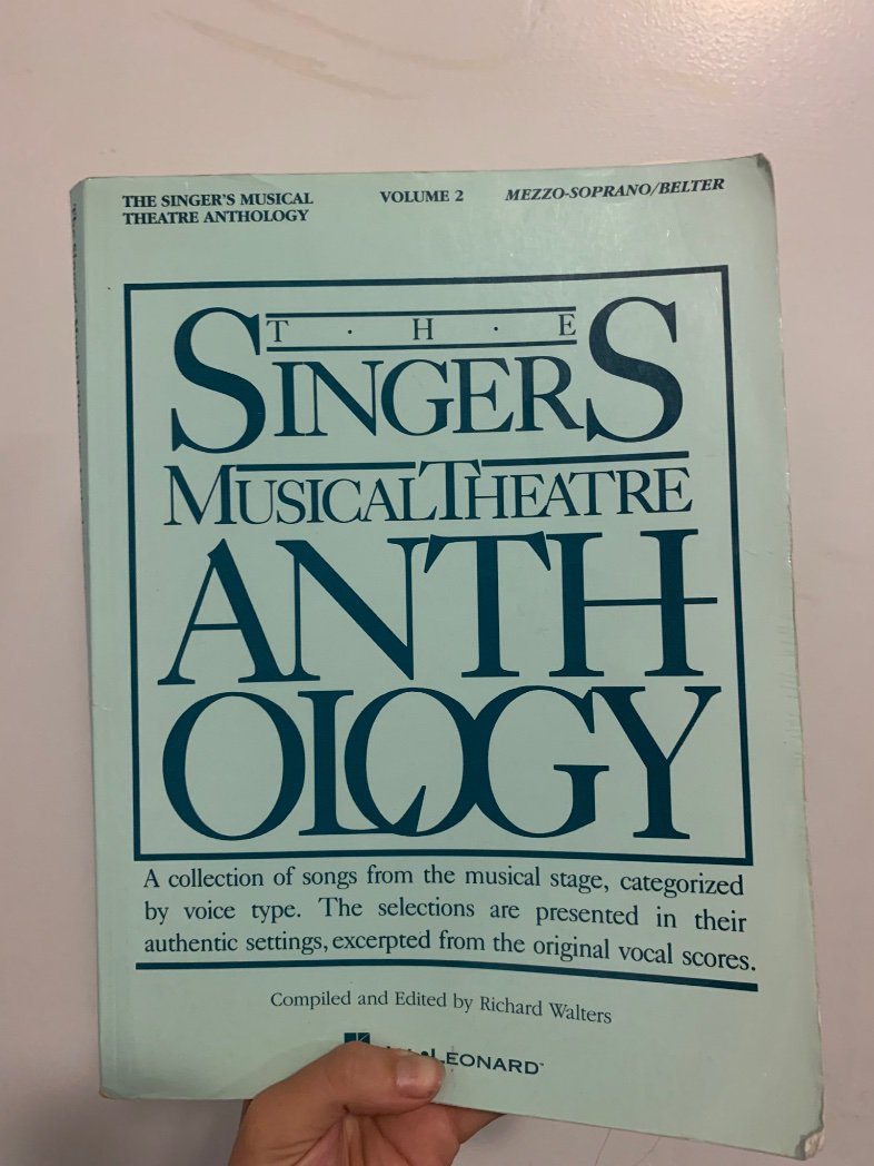 ThatChoir's tweet photo. Oh, the Hal Leonard Singers Musical Theatre Anthology. 
Anyone still use these classic books? 
There may be a tune or two from them at our #Broadway #Cabaret tomorrow night! https://t.co/jECVH20jLu
