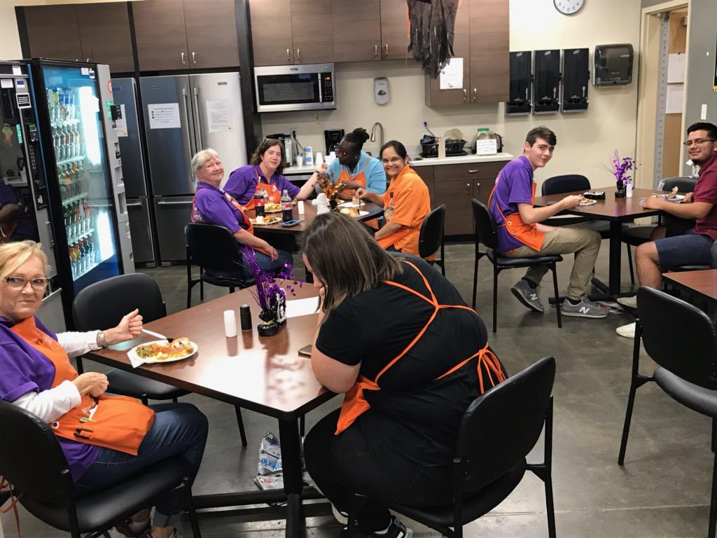 CAM shirt and luncheon Saturday celebrating some great cashiers and friends. DHs on registers so the  team can eat! Great job team 1118. <a href="/cjranew/">Chris Ranew</a> @TammyColemanTHD <a href="/THDNeagle/">Mike Neagle</a>
