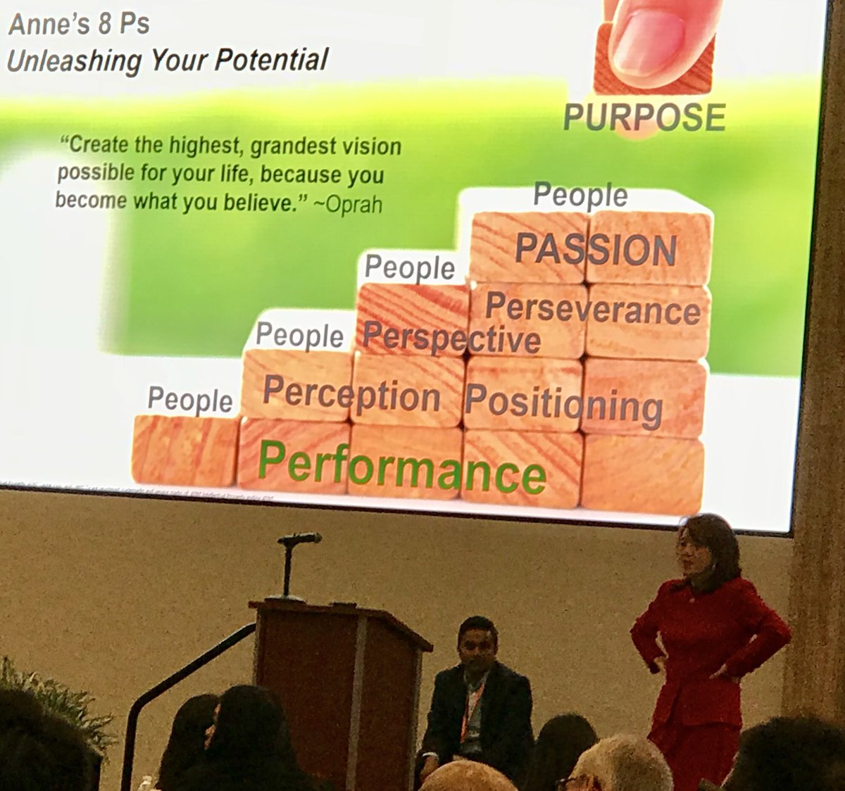Advice on how to address potential imposter syndrome?  Realize that worry can give us our edge. Learn from missteps and own it and move on. Think about the worst AND also the best thing that can happen too? <a href="/TheAnneChow/">Anne Chow (周慧安)</a> #NTXIAG2019 #AscendNorthTexas #Ascend2019 #AscendLeadership