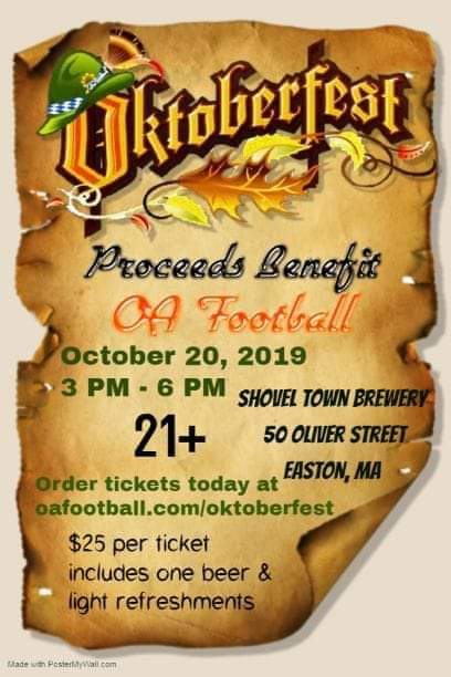 We hope to see many of our OA football fans and supporters at our Oktoberfest!! Not only will you have a great time but you have the chance to win a Weber grill or a flag from Shovel Town Flag Co or many other fabulous items! Not an event to miss! 

 oafootball.com/oktoberfest.ht…