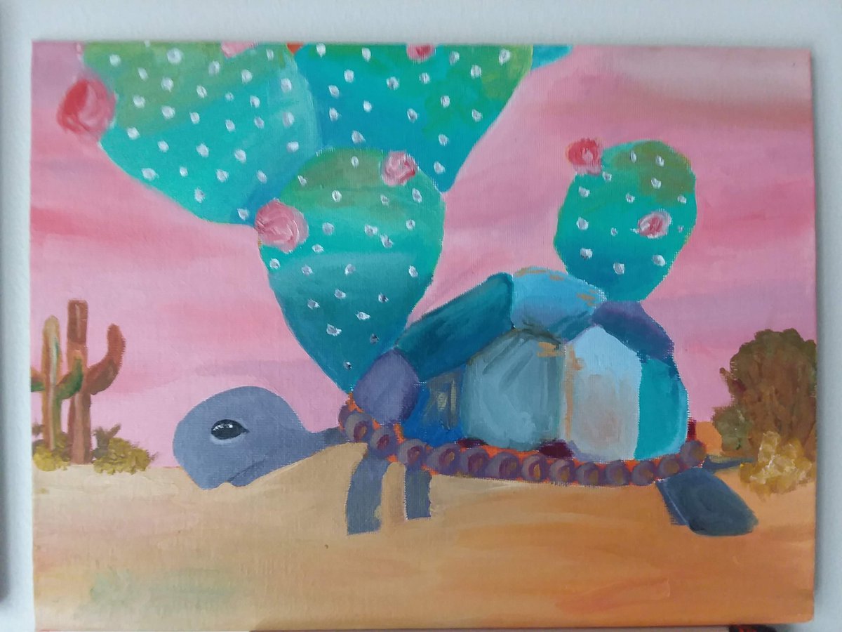 A talented senior from Paschal High School painted this turtle art for the <a href="/PHSturtlesurvey/">PHSturtlesurvey</a> booth. All proceeds support the science club so stop by at the Arts Goggle Fest! #ArtsGoggle #turtleart #scienceed