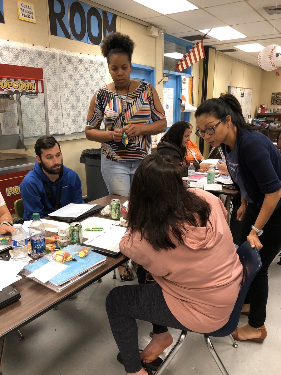 Coral Springs PK-8 teachers participating in math professional learning. #Cadre10 #OSPABest