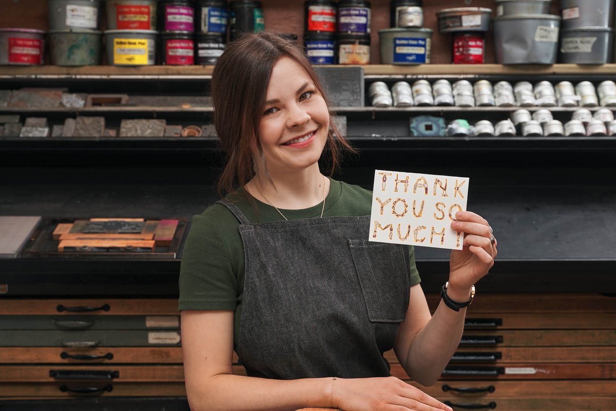 "The perfect blend of creative and commercial." 
Homework Letterpress was created when Daria Hirny came back to Edmonton following a printmaking internship at <a href="/BanffCentre/">Banff Centre</a>. #yeggifted #edmontonmade edmontonmade.com/stories/homewo…