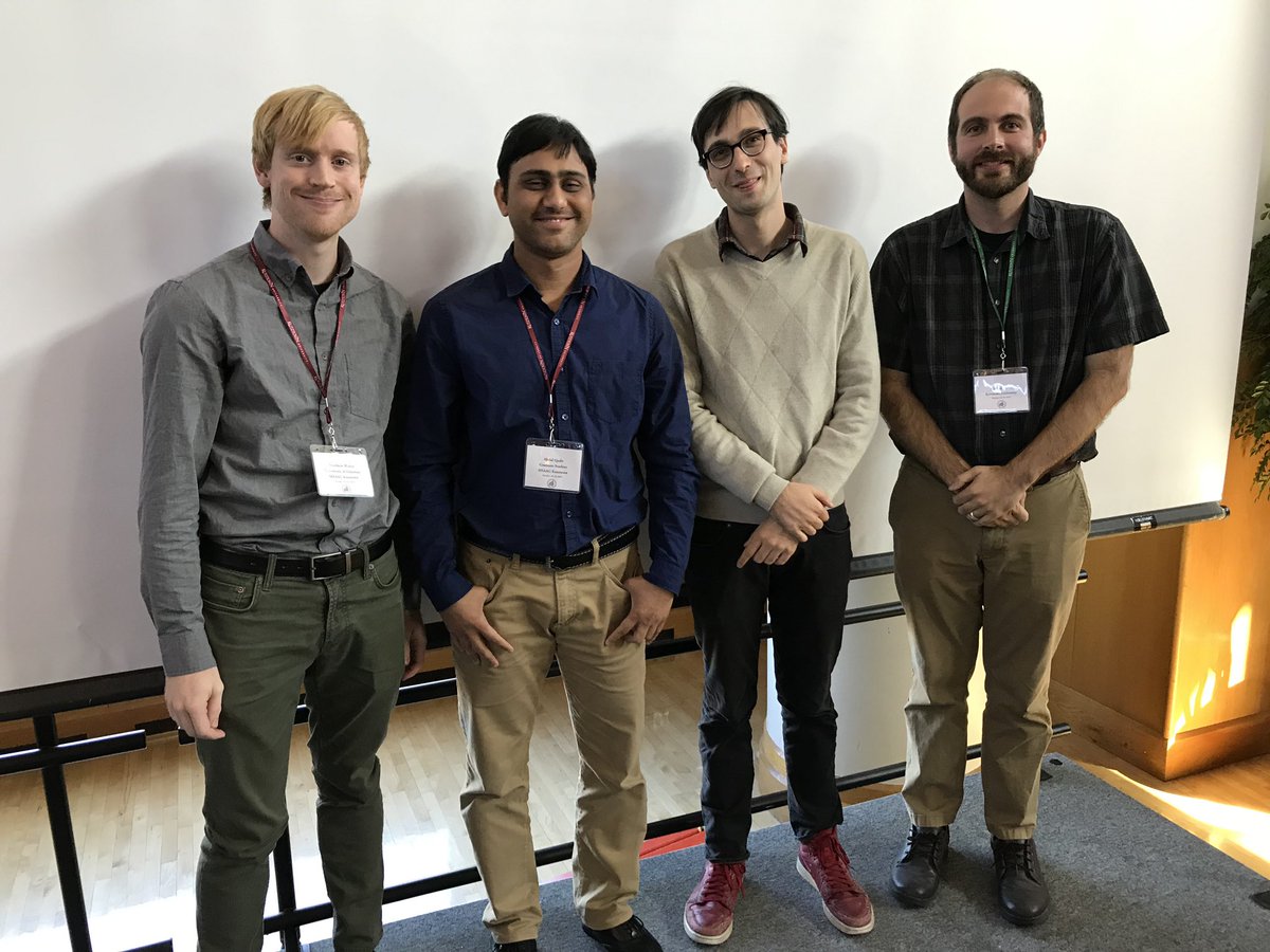environmondal's tweet photo. #ProudPI moment: #EASELlab members Matt Walter &amp; Abdul Qadir got 1st and 2nd prize for their oral presentations at #MiddleStates @theAAG today at Kutztown, PA. Thanks to @LB_Naylor for representing @udceoe  #geography faculty and supporting all our students. https://t.co/LlXYZ6cOvc