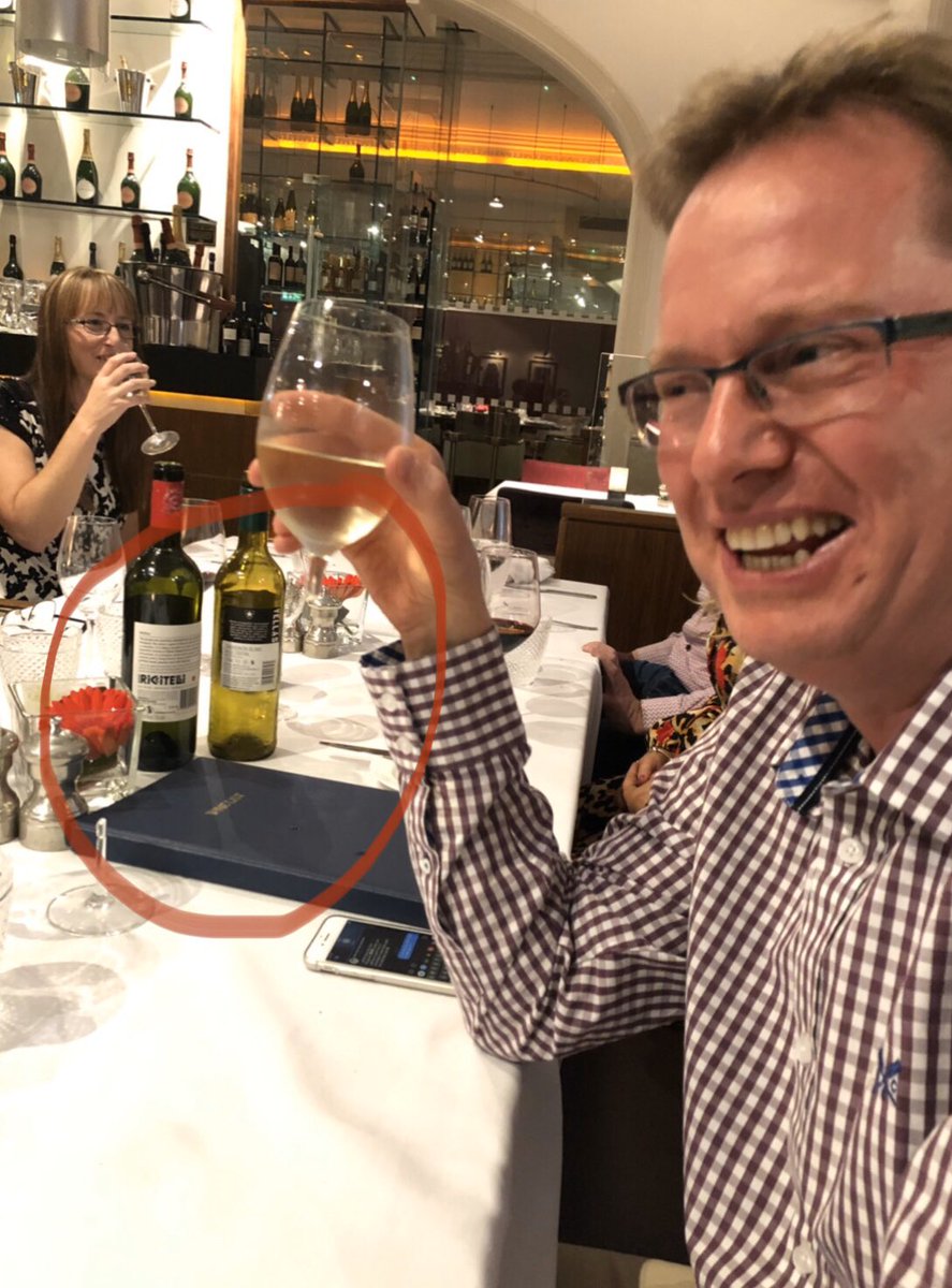 nikkendrew's tweet photo. Can anyone spot a potential problem here?!
What’s going to happen when he puts his glass down?! 😂🤣 #wineglassissues #shoulditellhim https://t.co/k1ejyI6DOA
