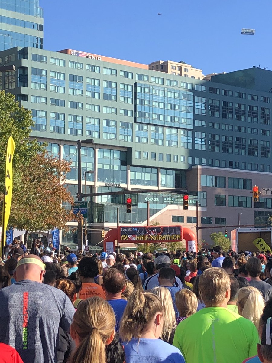 FreckledTchr's tweet photo. Ran in my first half marathon today! #BaltimoreRunFest just emphasized how much I LOVE this city 💕 #13.1 #TeachersThatRun #WeekendVibes https://t.co/J8715qkqcU