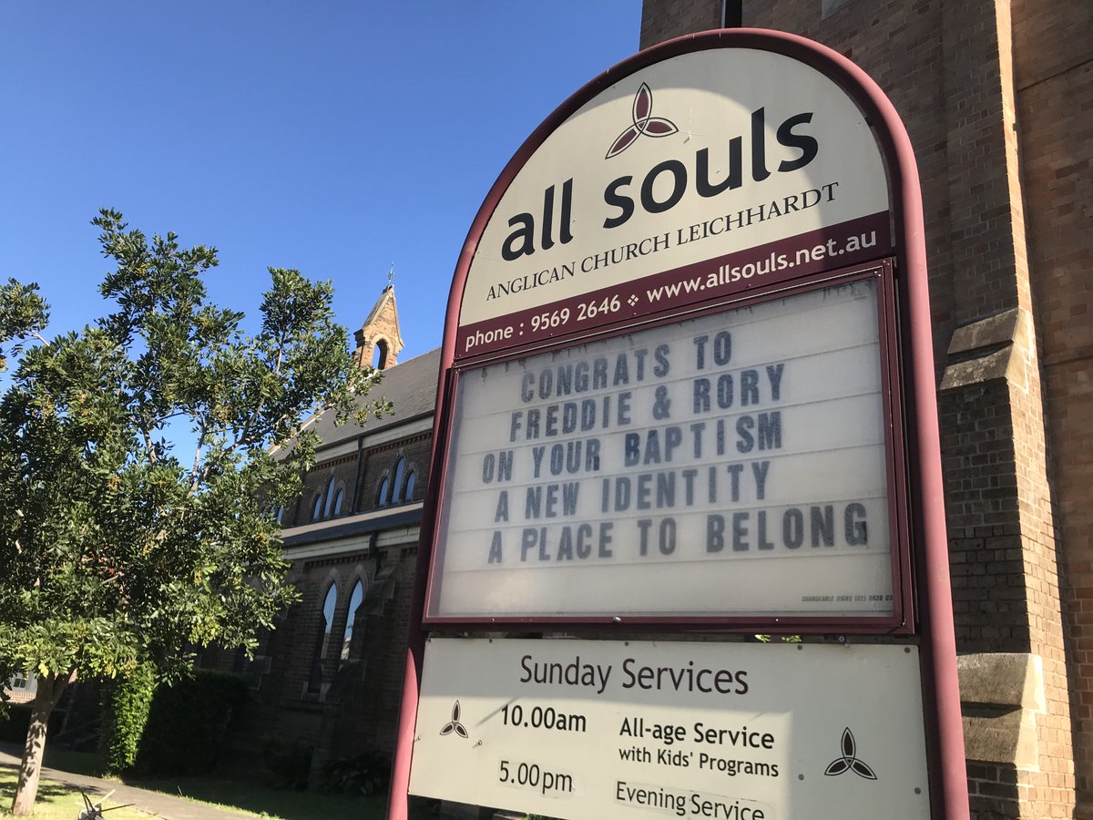 AllSoulsHope's tweet photo. Two little men getting baptised today at #AllSoulsLeichhardt What an exciting moment to witness! 
#church #leichhardt #Sunday https://t.co/ylDjcLMc27
