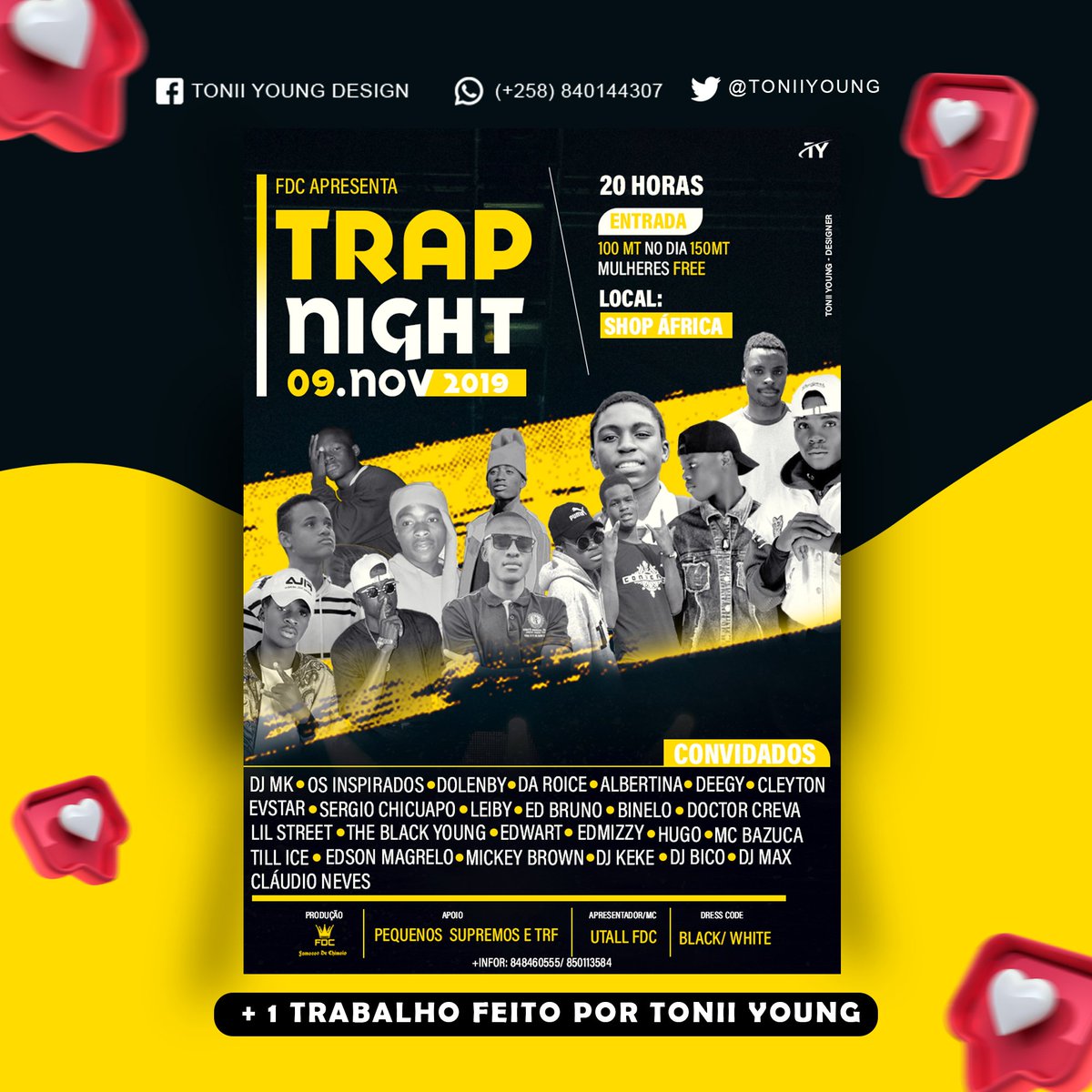 ToniiYoung's tweet photo. Mais um trabalho feito de zero até ao ponto, se você gostou faz a tua encomenda mais rápido que possível.

Contactos:<b> 
Tell:(+258)_840144307 
E-mail: youngtoni502@gmail.com

#TRAPNIGHT #FDC #Designgrafico #Photoshop #Design #Art #Graphicdesign #TY #ToniiYoung #Toniiyoungdesign https://t.co/3uWc9TYpAP