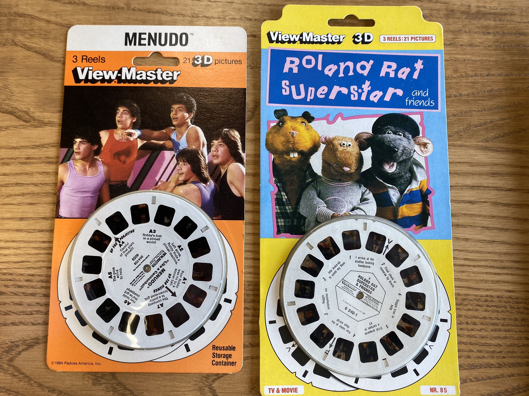 Cabel on X: I went to the estate sale of a man who was a sales rep for View  Master (which was based in Portland!) I bought two critical reels: Menudo  and
