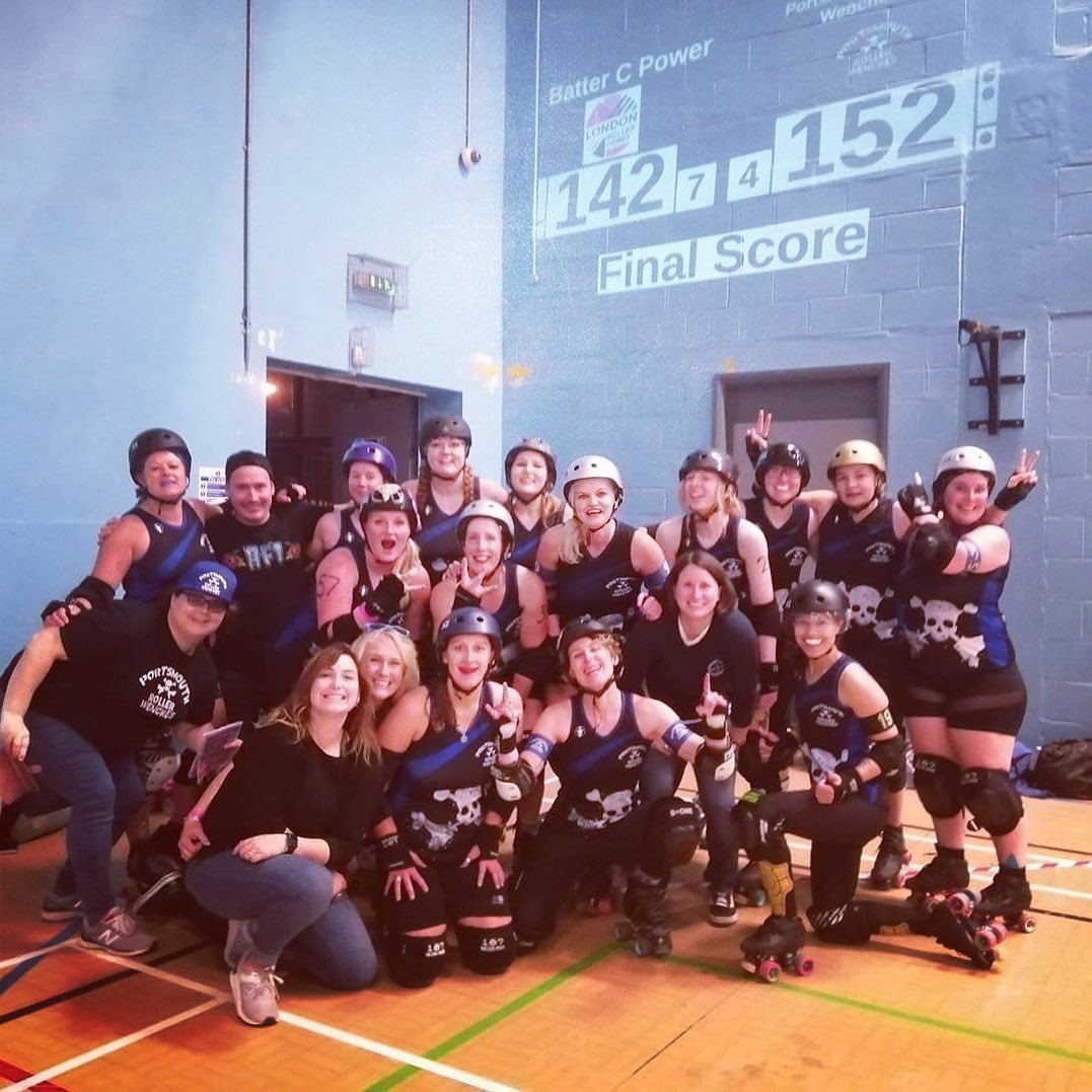 Today our A Team took on London Roller Derby Batter C C Power. It was close and exciting game, with a load of lead changes. But our mighty Wenches took the win. 💙💙💙