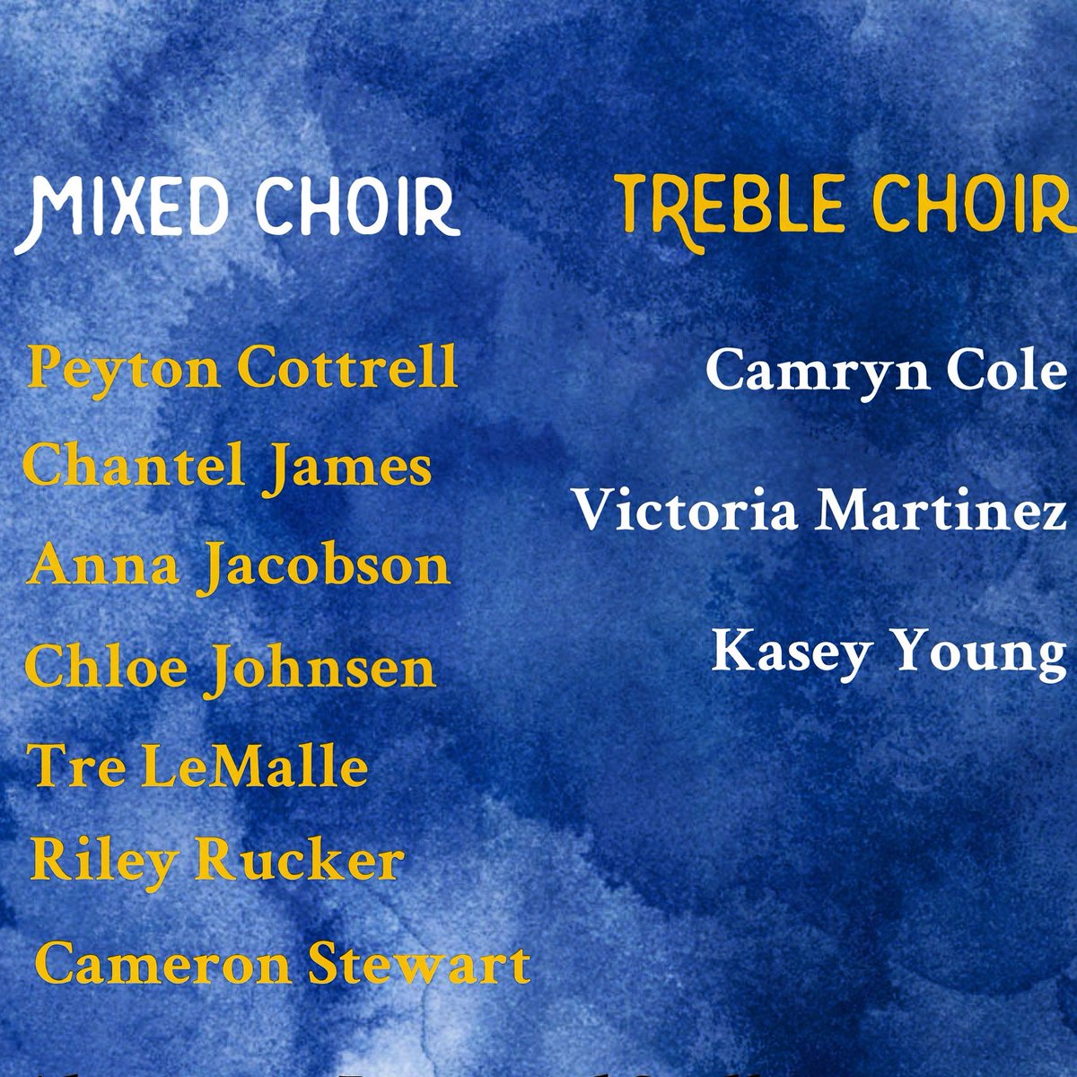 sharpnotflat's tweet image. We are so proud of all who auditioned for Region Choir today!!  10 Klein Choir students earned a place in a Region Choir, and 7will advance to Pre-Area.  Well done one and all! 💙🎶💛 @KleinHigh