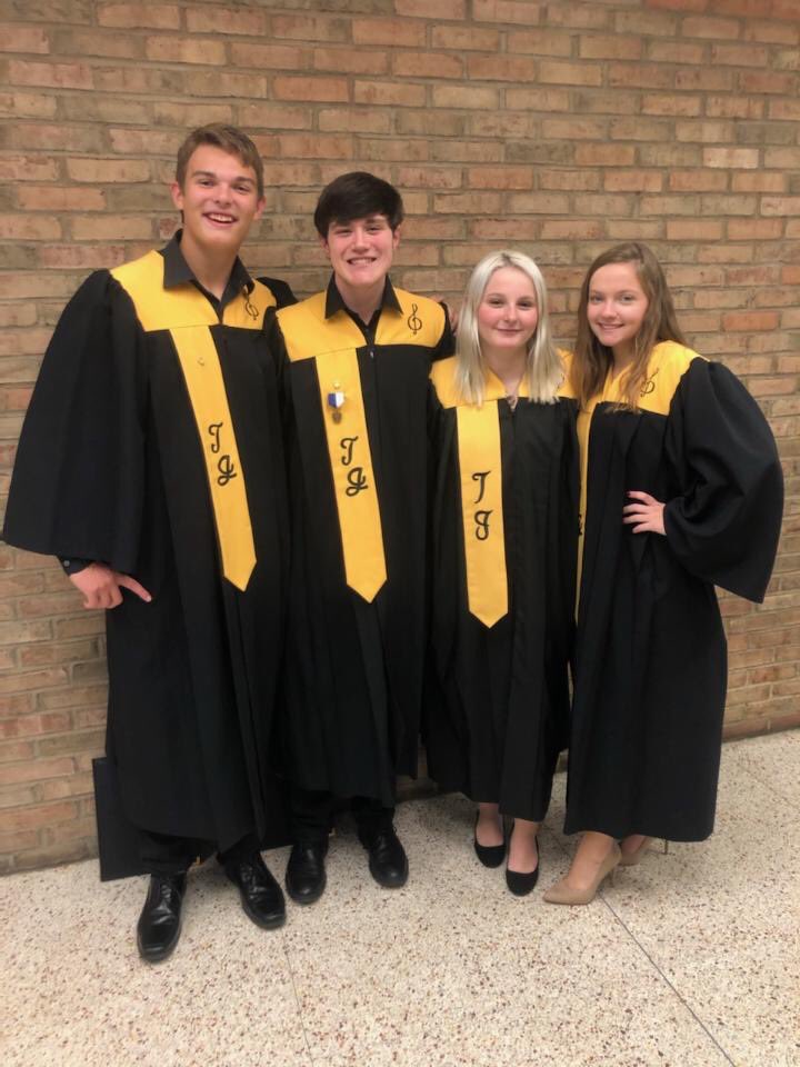 Great students to represent TJ choir at PMEA Honors Choir! So glad to see three of our own, congrats EJ, Logan, and Logan! Also, congrats to Kate a part of <a href="/tjacappella/">TJ A Cappella Choir</a>! Way to represent <a href="/TJHSchoir/">TJHS Choir</a>