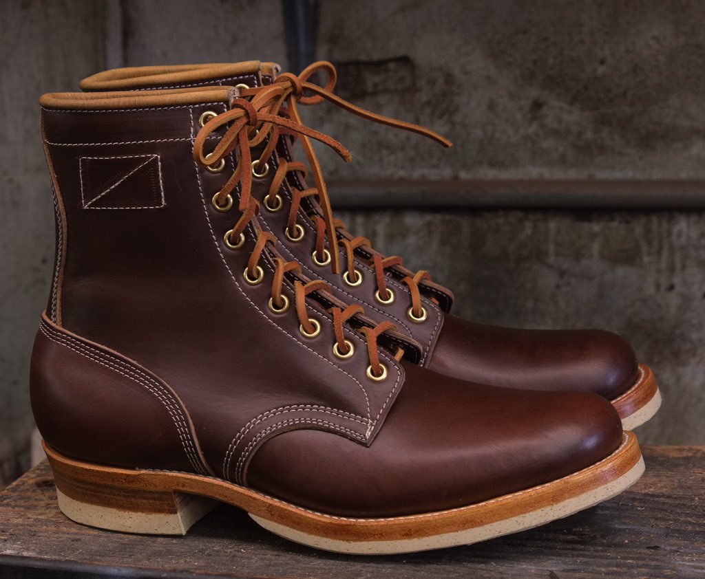 Brian The Bootmaker Rc Underdogs Brown Horsehide White Cork Halfsoles And Heels Low Woodsman Heel Natural Edge Finish Roleclubunderdogs Horsehide Roleclub Madeinlosangeles T Co Coyazcjkyg