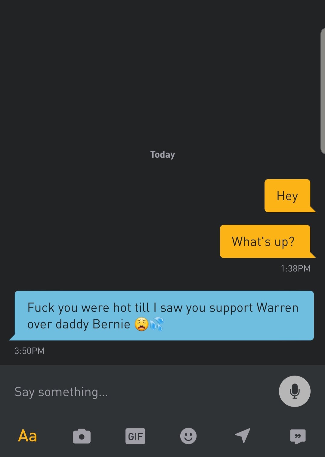 Grant O&rsquo;Brien على X: &ldquo;Warren gays: I like Bernie Sanders! I really 