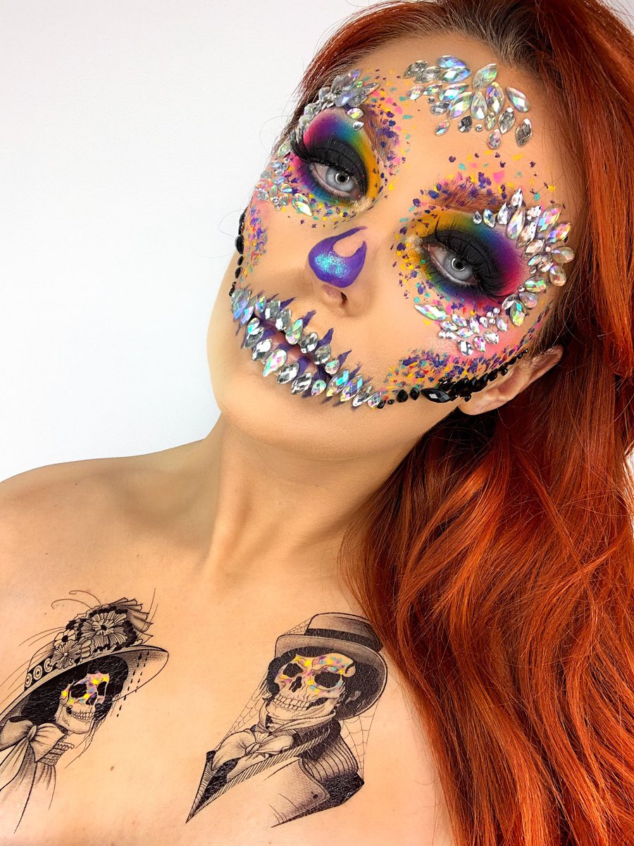 My kind of skull #skullmakeup #31DaysOfHalloween