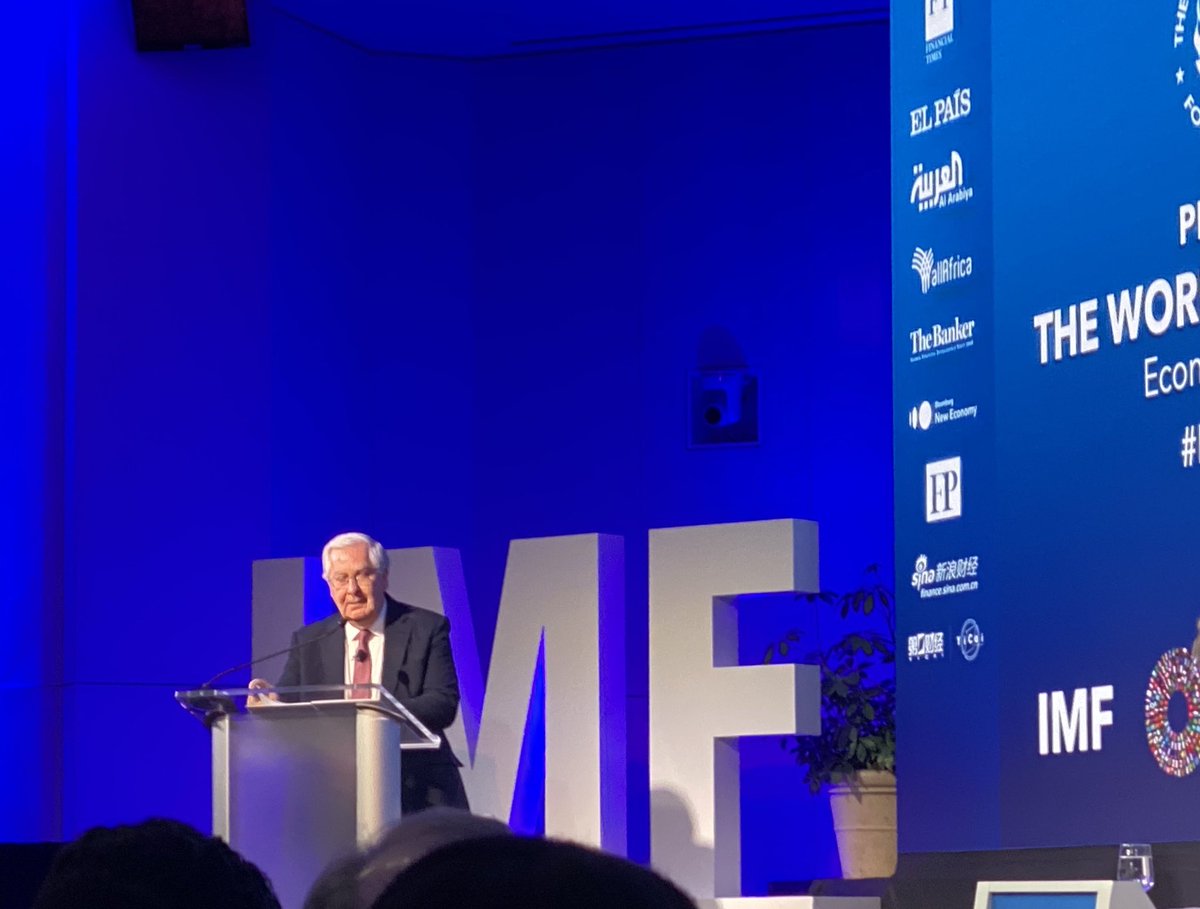 PaulTemperton's tweet image. Excellent #perjacobsson lecture at #IMFmeetings by Mervyn King. Look out for his new book Radical Uncertainty, with John Kay.