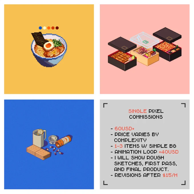 Hello! I'm opening some pixel commissions!?
Please feel free to DM or email me for any questions! If you cant commission, please consider supporting me through ko-fi!?
#pixelart #ドット絵
✉️nelsonwuart@gmail.com
☕️https://t.co/MaYCexvrxM 