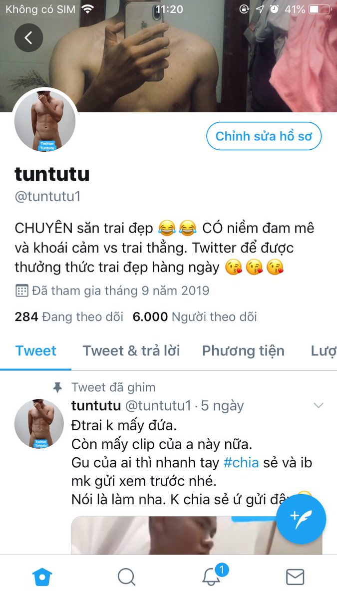 tuntutu1's tweet photo. Nhân dịp 6k fl
Mk sẽ tung clip mới nhất nhé. 
Đón xem seri 2 tập cực hót của a đtrai nhé. 
Ai hóng để lại cmt và chia sẻ sẽ ra nhanh nh��t nhé. Hiu hiu https://t.co/B9btWpTT1g