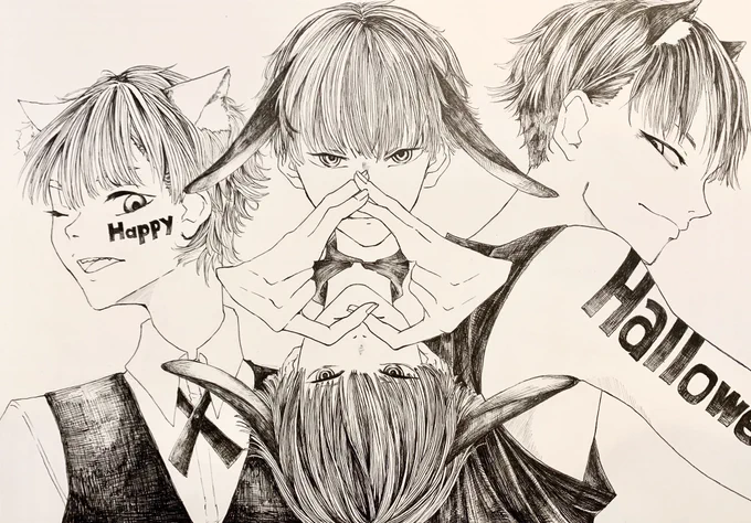 ハロウィン🎃
なんとか描き終えられた
#らまそい #そーたのイラストBOX #そーたのひまつぶし #ハロウィン #Halloween  #男子 #男の子 #落書き #絵柄が好みって人にフォローされたい #絵描きさんと繫がりたい 
