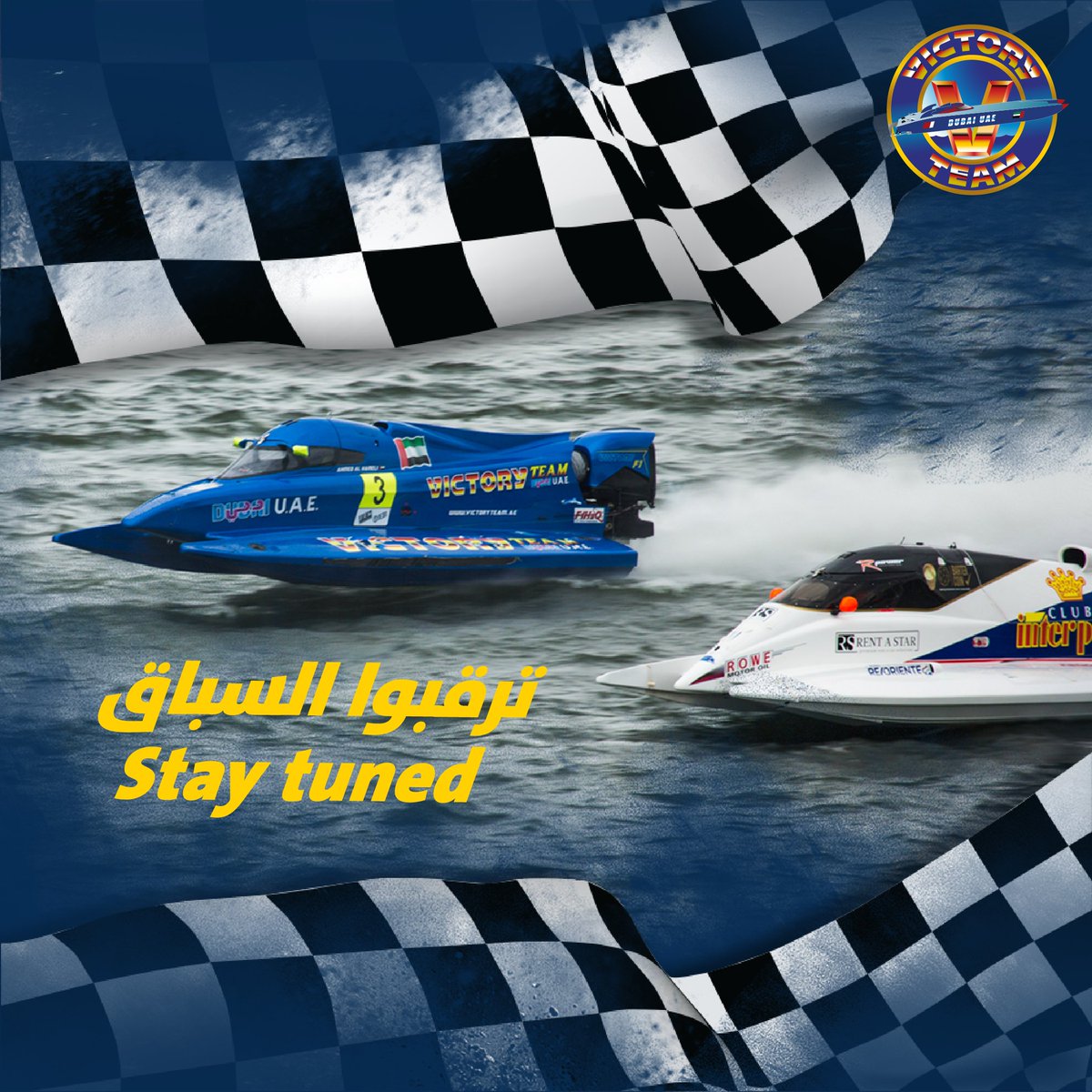 victoryteamdxb's tweet photo. Stay tuned for the main race at Grand Prix of China. #VictoryBlue 💙
#VictoryTeam #Dubai #UAE #Race #WaterSport #Sport #PowerBoat #SpeedBoat #Aquabike #Formula1 #WorldChampionship
#extremesports https://t.co/dFAZPWNejQ