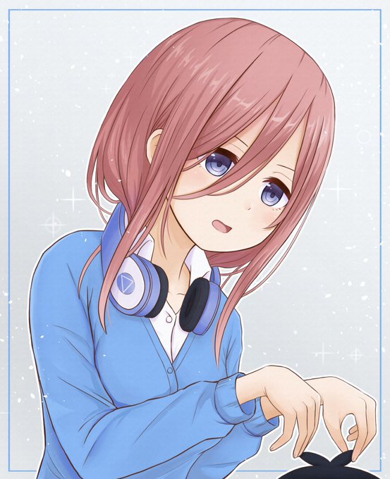 atorieさんがTwitterに投稿した中野三玖(五等分の花嫁)のイラスト。